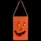 8" Large Orange Wood Jack-O-Lantern Halloween Candle Lantern